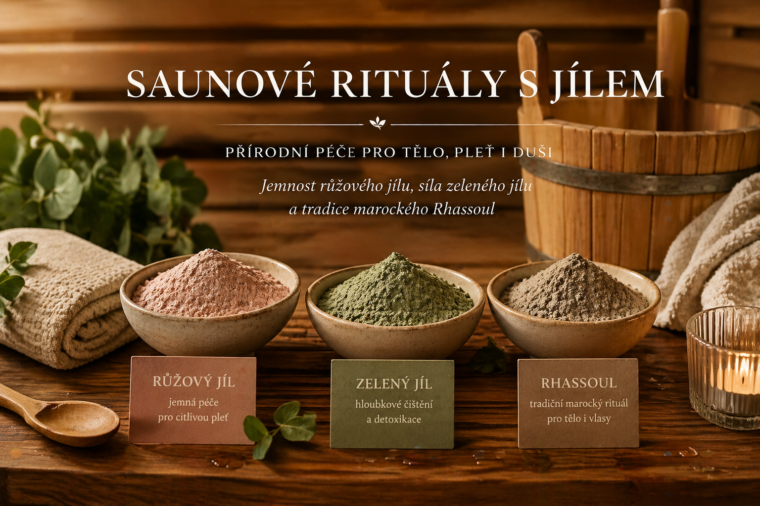 🌿 Sauna a péče o pokožku s jílem