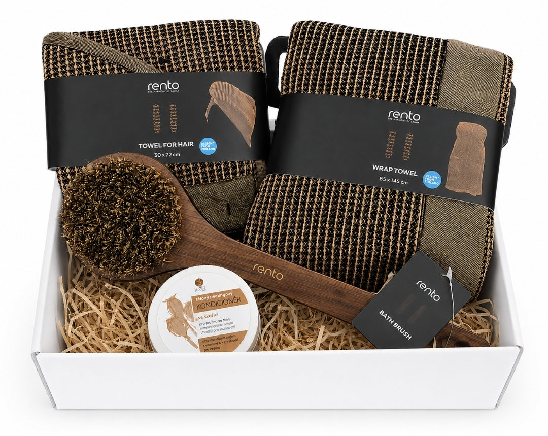Dámský elegantní saunový set (hnědý)