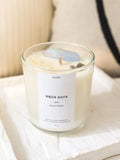 Soy scented candle with crystals – AQUA AURA