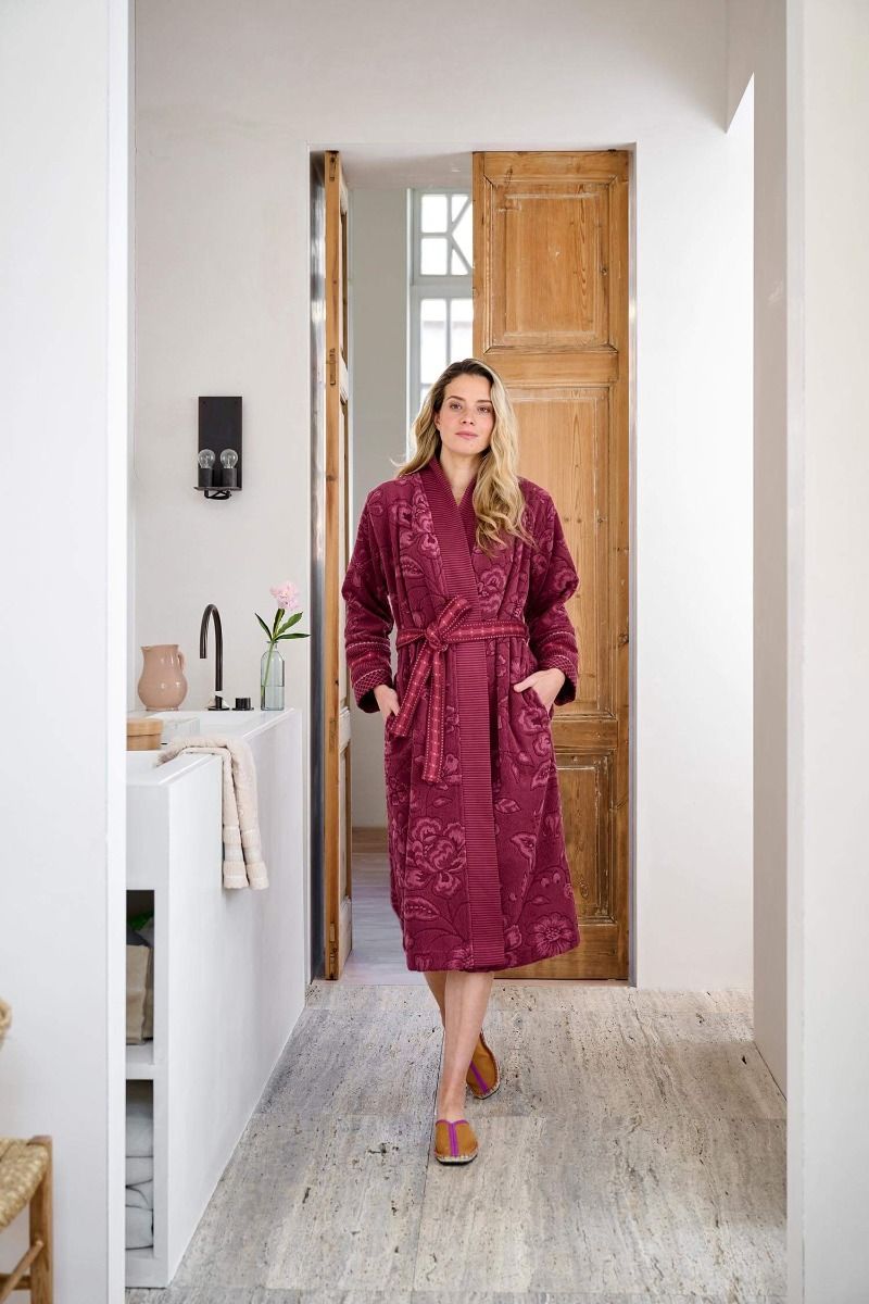 Župan Jasmin Jacquard Red - Pip Studio