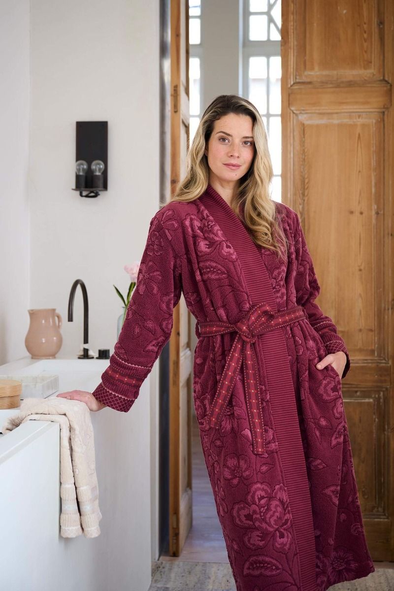 Župan Jasmin Jacquard Red - Pip Studio