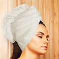 Vlasový turban z bavlny – turban na vlasy (bílá)