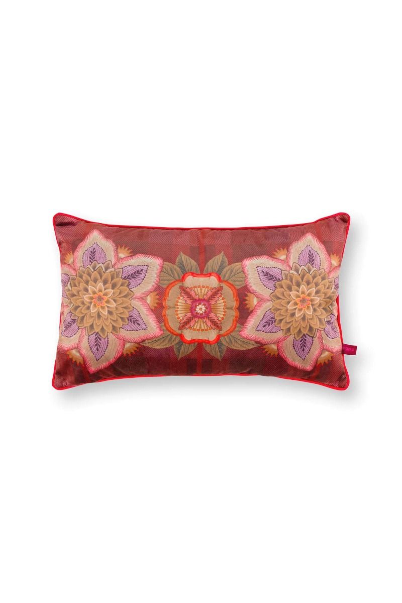 Kissen - Fröhliche Blumen - Pip Studio (rot)
