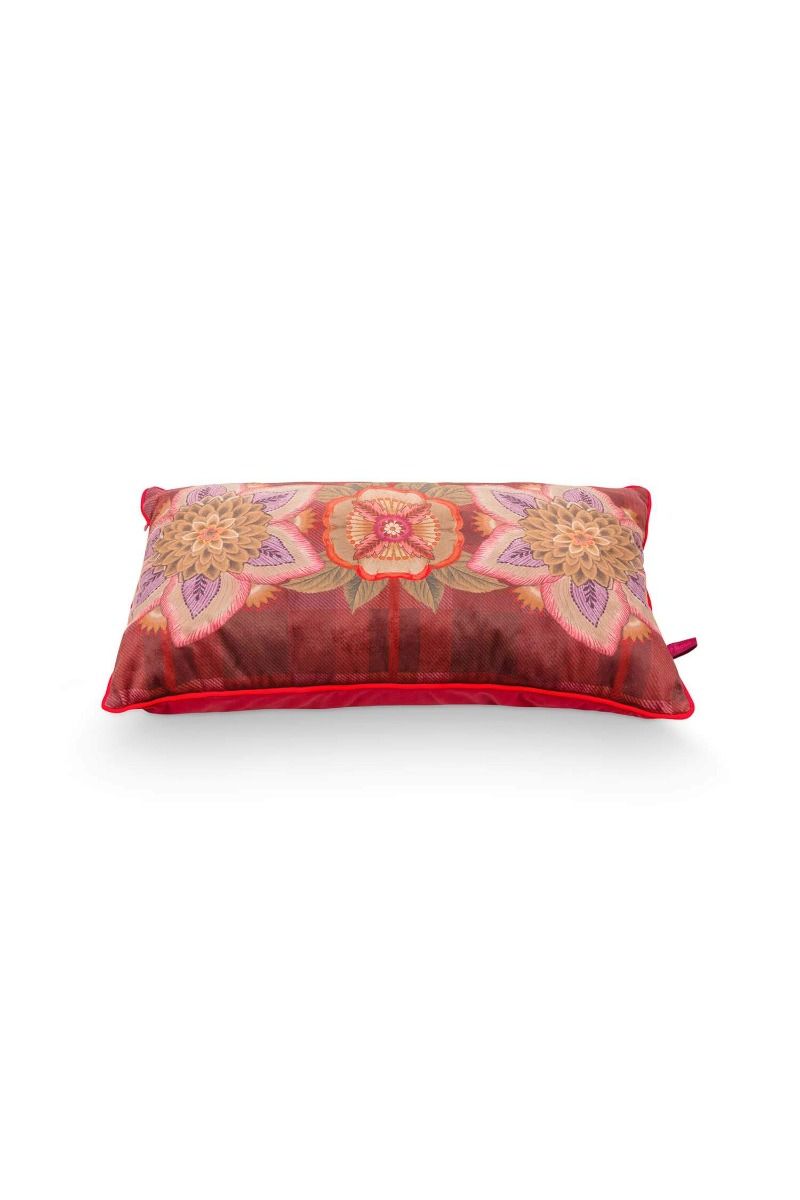 Kissen - Fröhliche Blumen - Pip Studio (rot)