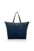 Samttasche – Tilda Tote Bag Velvet Quiltey Days – Pip Studio (blau)