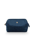 Große Kosmetiktasche aus Samt – Velvet Quilted Days – Pip Studio (blau)