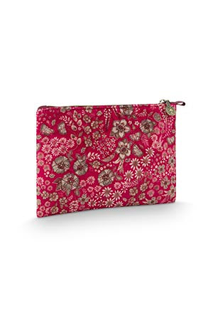 Sametové kosmetické pouzdro – Charly Quilted Daisy Dreams – Pip Studio (červená)