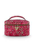 Cleo Kosmetiktasche – Gestepptes Daisy Dreams-Design - PIP Studio (rot)