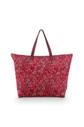 Gesteppte Samttasche – Tilda Tote Bag Large Quilted Daisy Dreams – Pip Studio (rot)