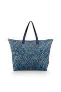 Sametová prošívaná taška – Tilda Tote Bag Large Quilted Daisy Dreams – Pip Studio (modrá)