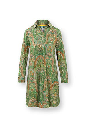 Dámské domácí šaty Daaltje – Jabali Green - Pip Studio