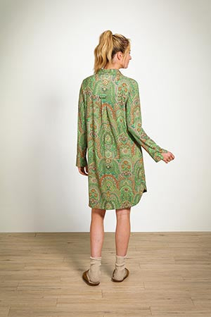 Dámské domácí šaty Daaltje – Jabali Green - Pip Studio