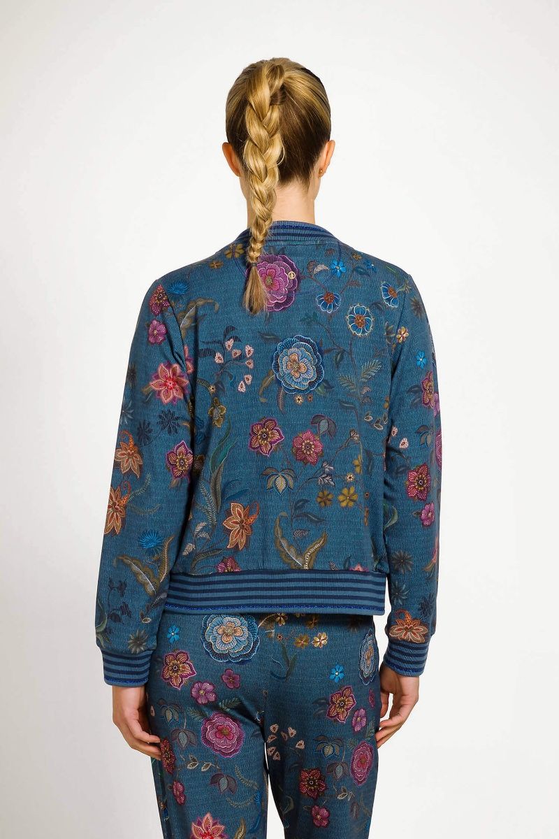 Damen-Bomberjacke Nicos – Coco Flower Blue
