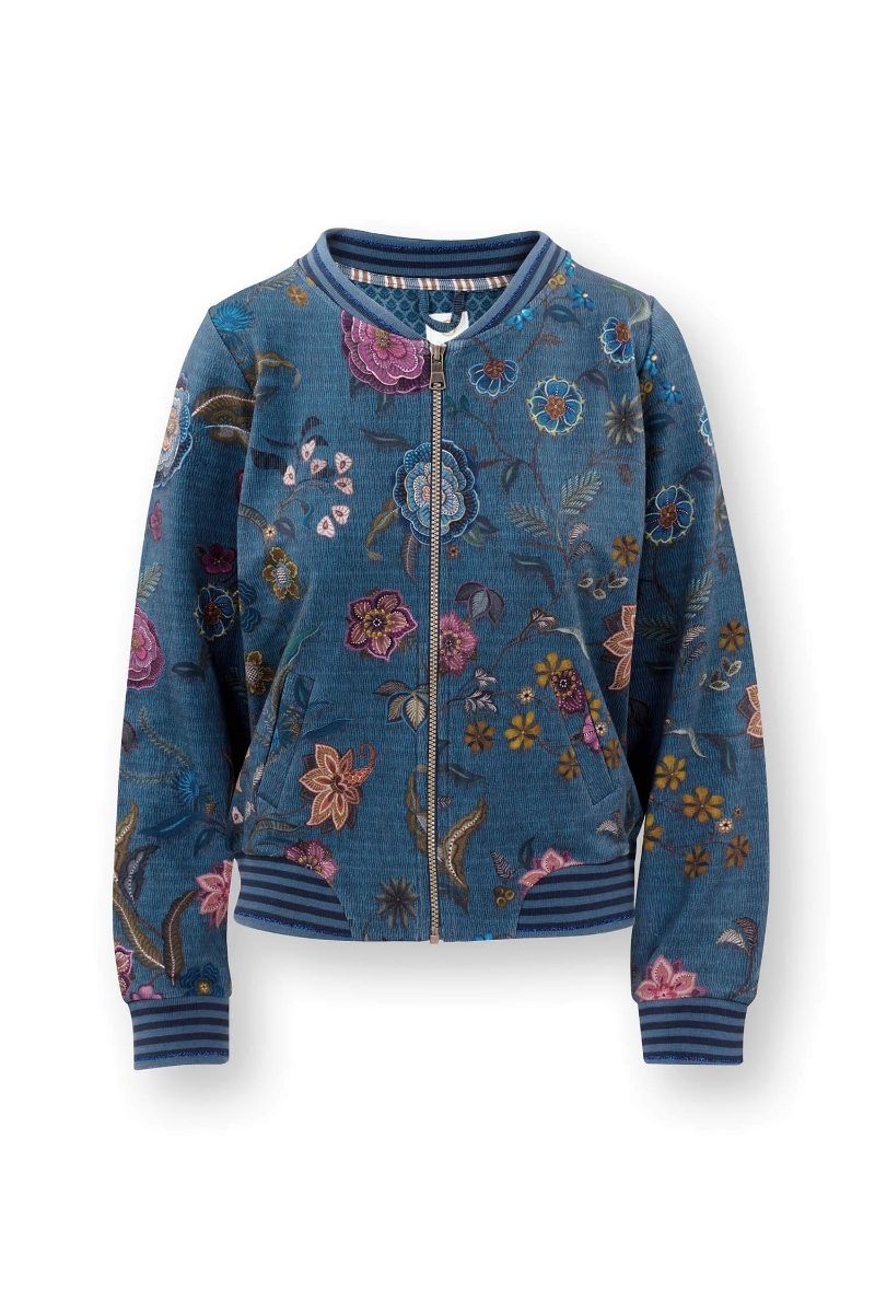 Damen-Bomberjacke Nicos – Coco Flower Blue