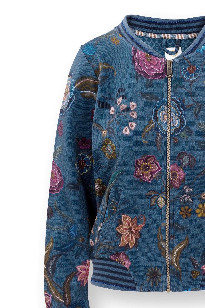 Damen-Bomberjacke Nicos – Coco Flower Blue