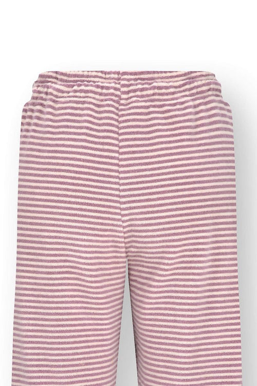 Britta Lange Hose – Lila mit kleinen Sumo-Streifen