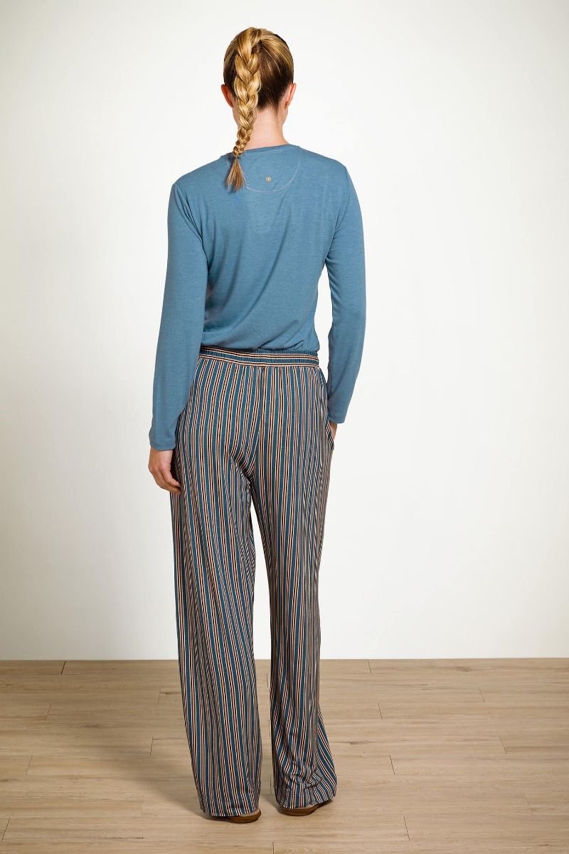 Dlouhé kalhoty Belin – Kente Stripe Blue - Pip Studio