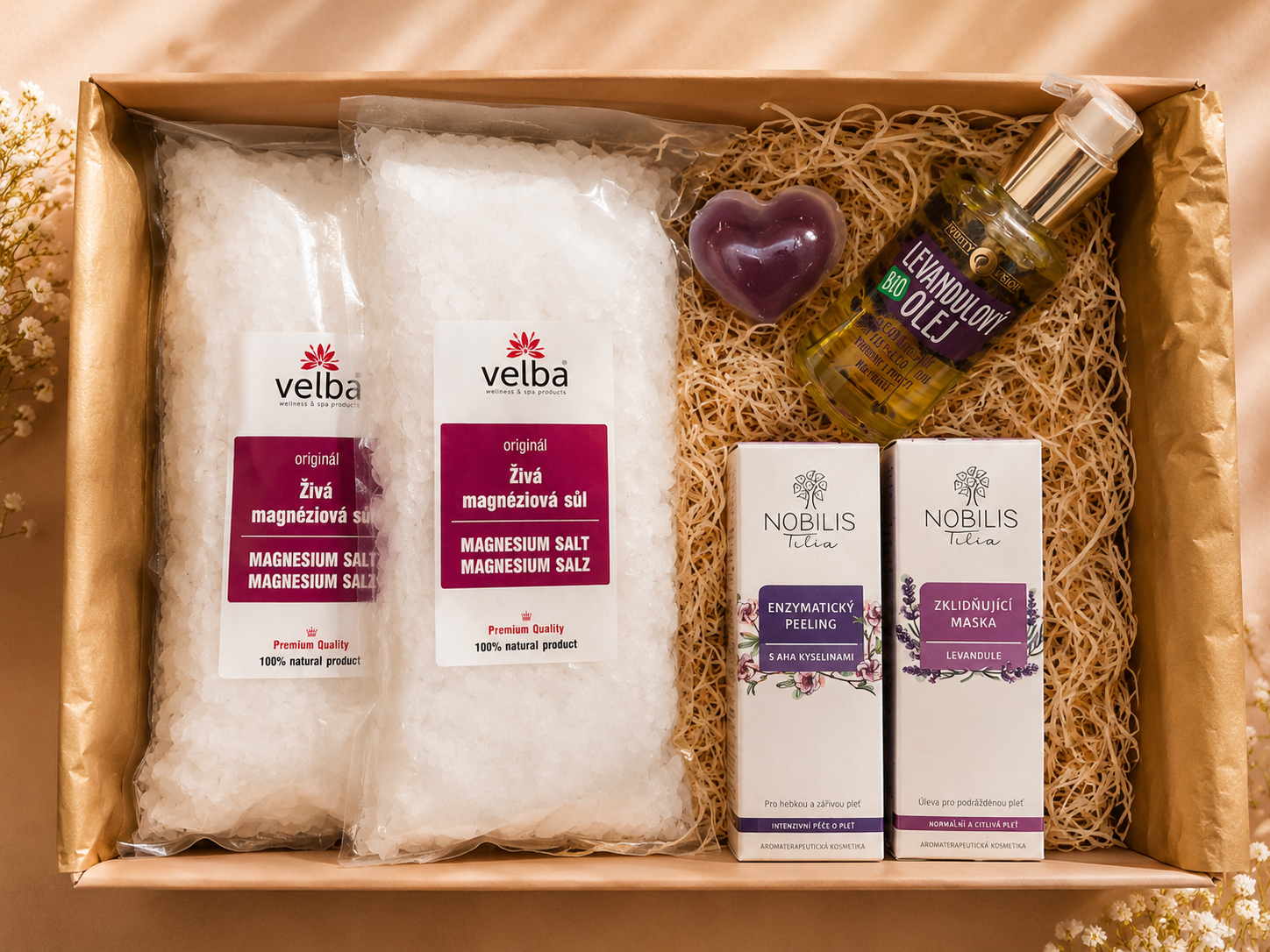 Lázeňský relaxační set – levandule & magnézium