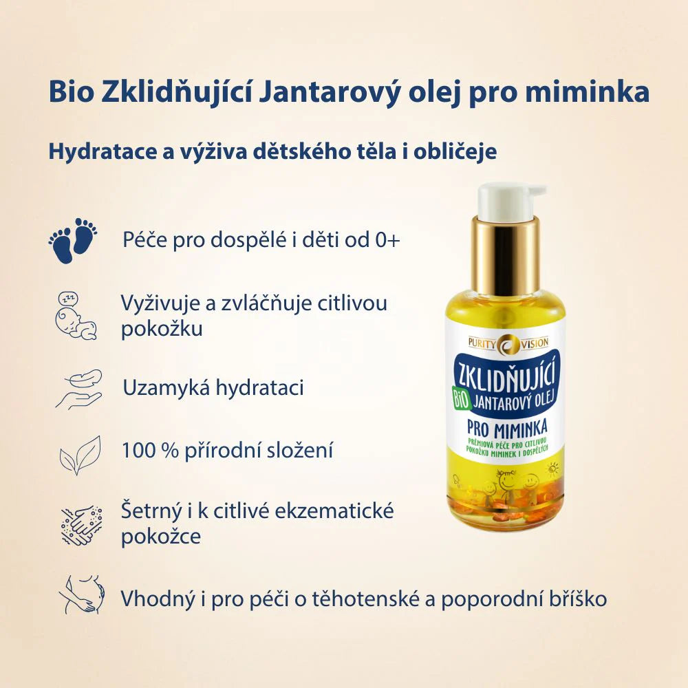 Bio Zklidňující Jantarový olej pro miminka