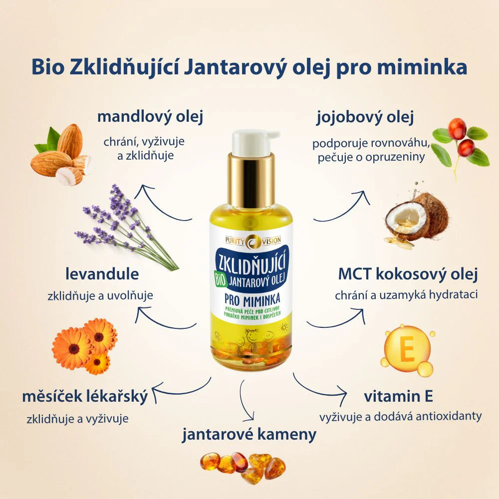 Bio Zklidňující Jantarový olej pro miminka