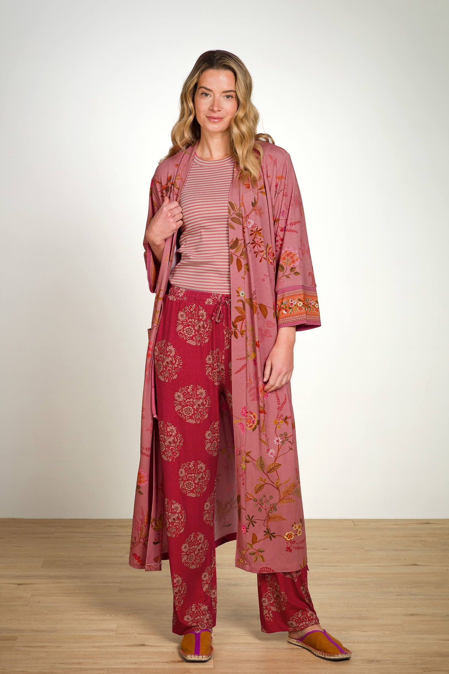 Dlouhé kalhoty Belin Namaste Red - Pip Studio