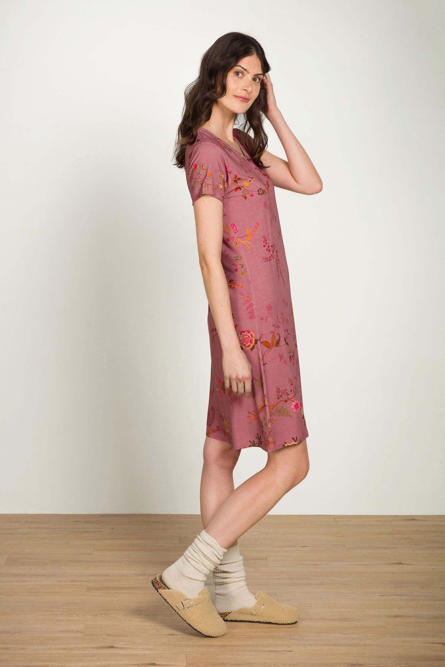 Noční košile Djoy Bodhi Flower Dark Pink - Pip Studio
