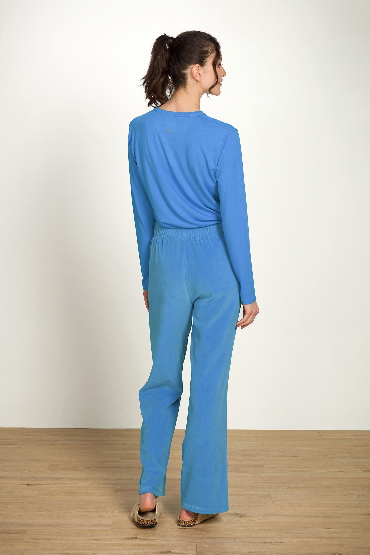 Dlouhé sametové kalhoty Britta Blue - Pip Studio