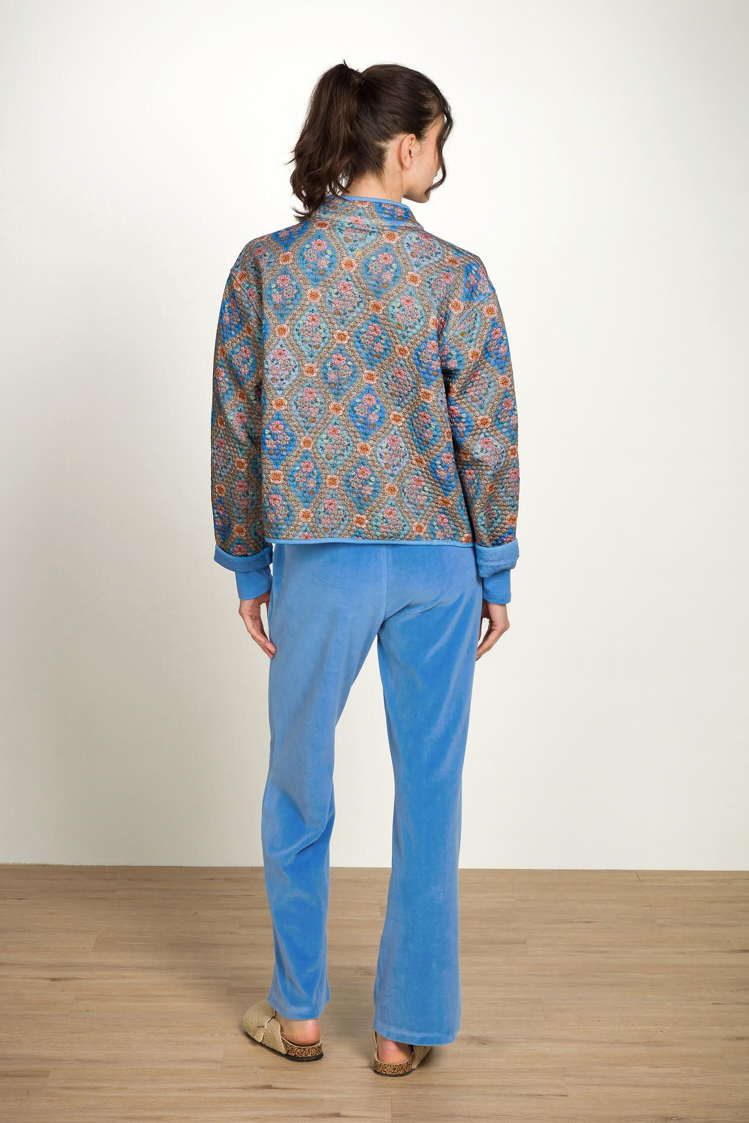 Dlouhé sametové kalhoty Britta Blue - Pip Studio