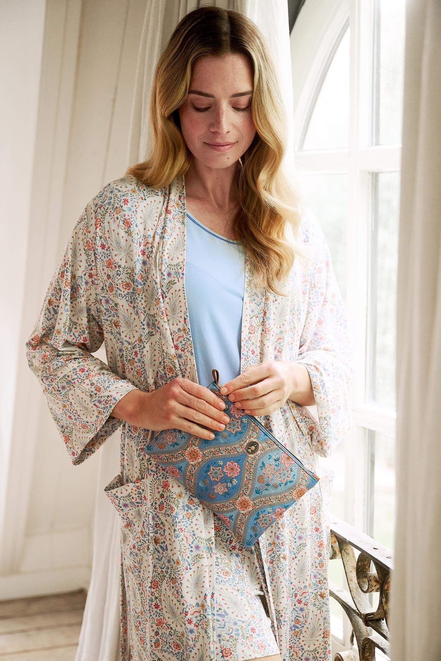Kosmetiktasche - Charly Ornamento - Pip Studio (blau)