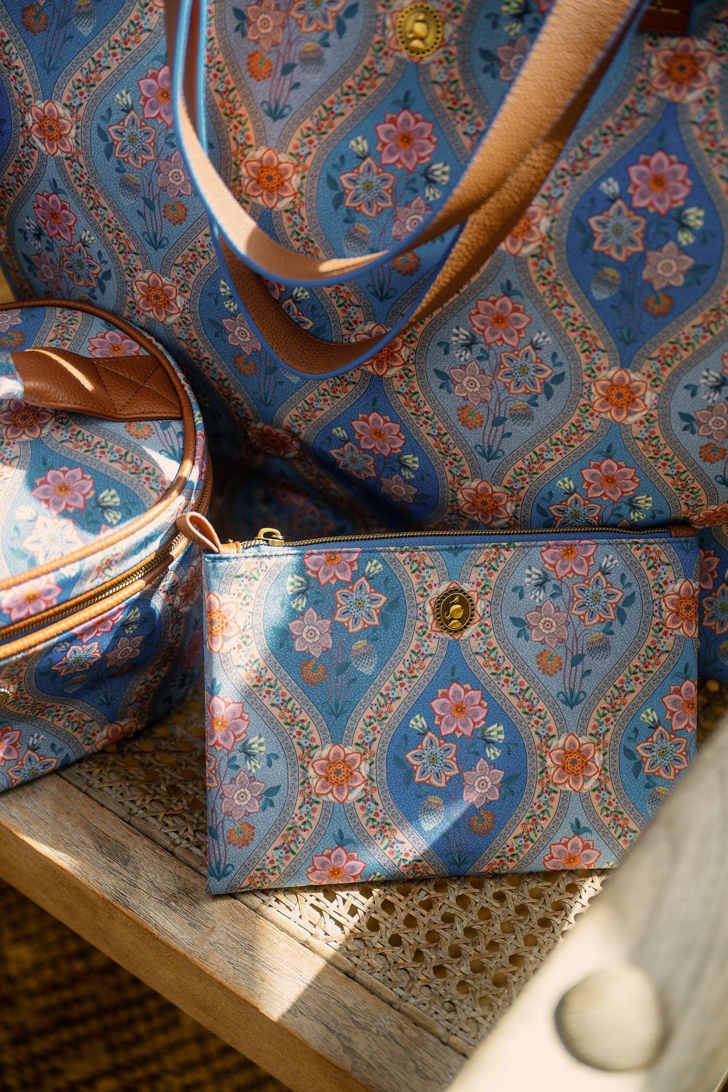 Kosmetiktasche - Charly Ornamento - Pip Studio (blau)