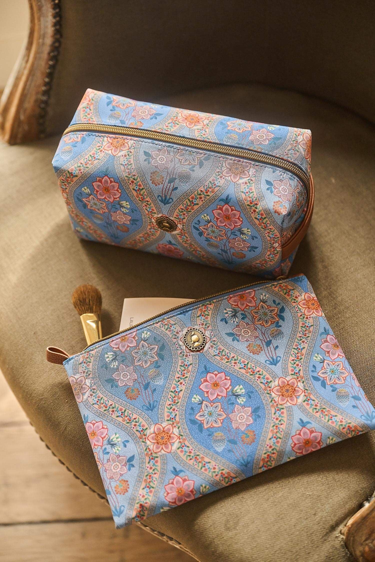Kosmetiktasche - Charly Ornamento - Pip Studio (blau)