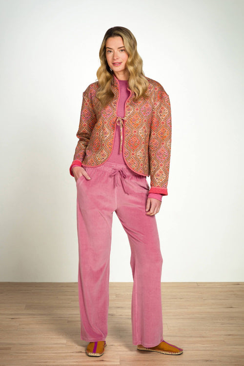 Dlouhé sametové kalhoty Britta Pink - Pip Studio