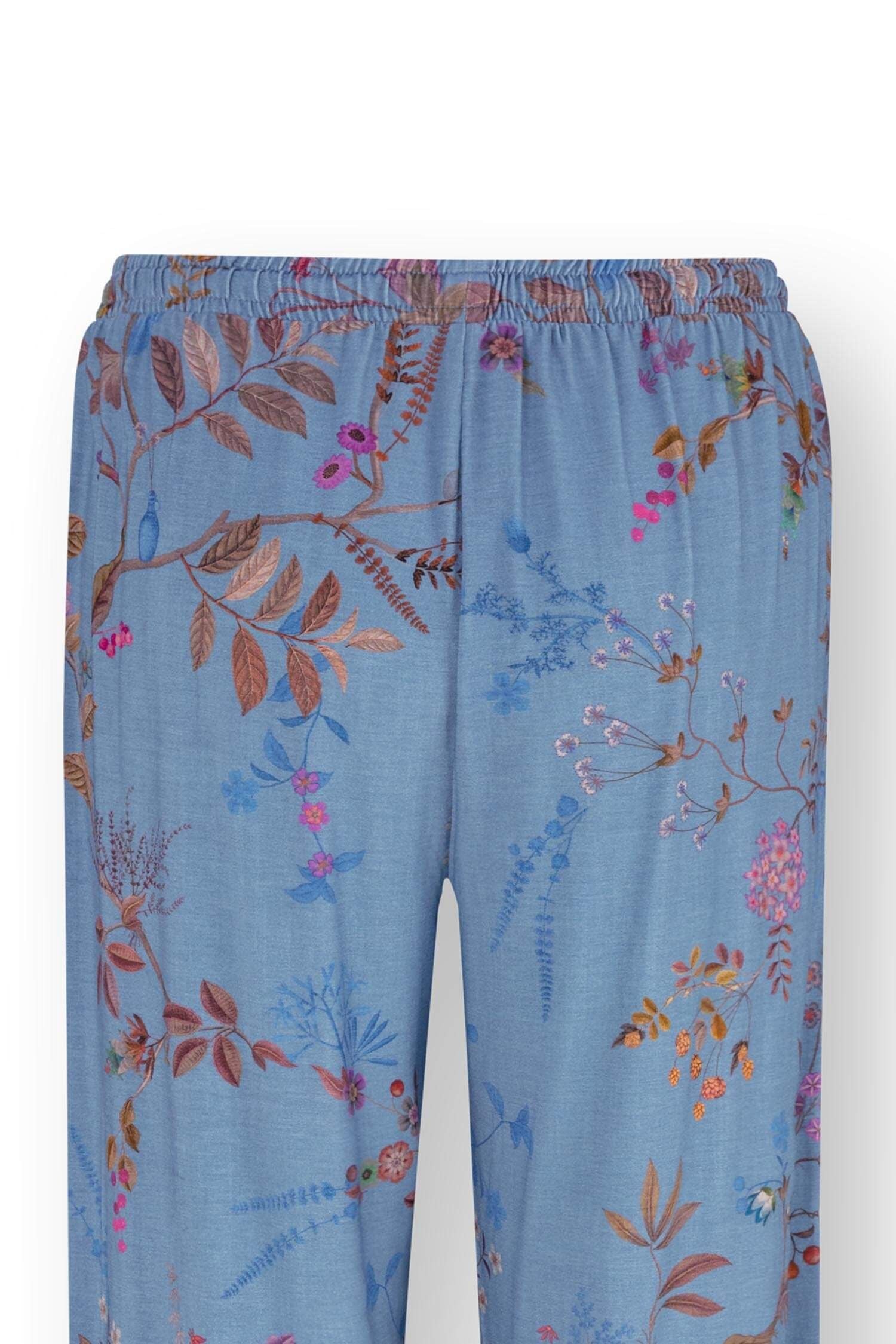 Dlouhé kalhoty Belin Bodhi Flower Blue - Pip Studio