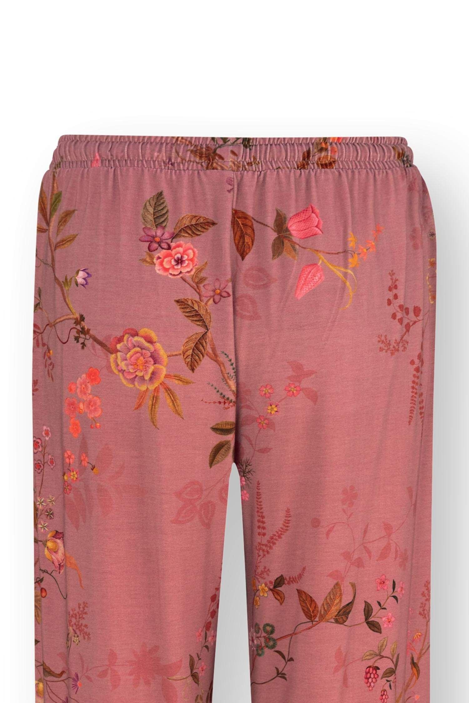 Belin Bodhi Flower lange Hose dunkelrosa