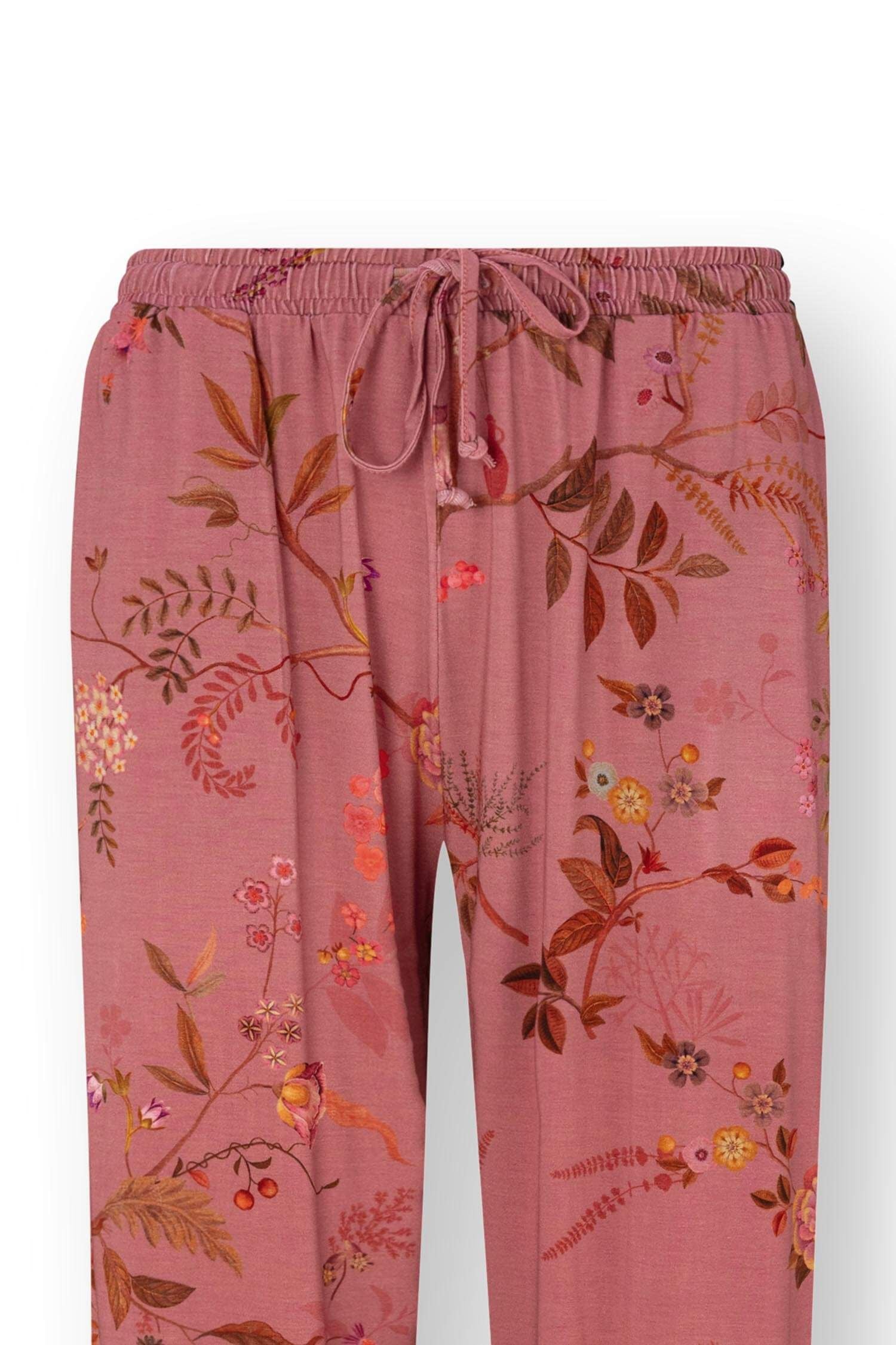 Belin Bodhi Flower lange Hose dunkelrosa