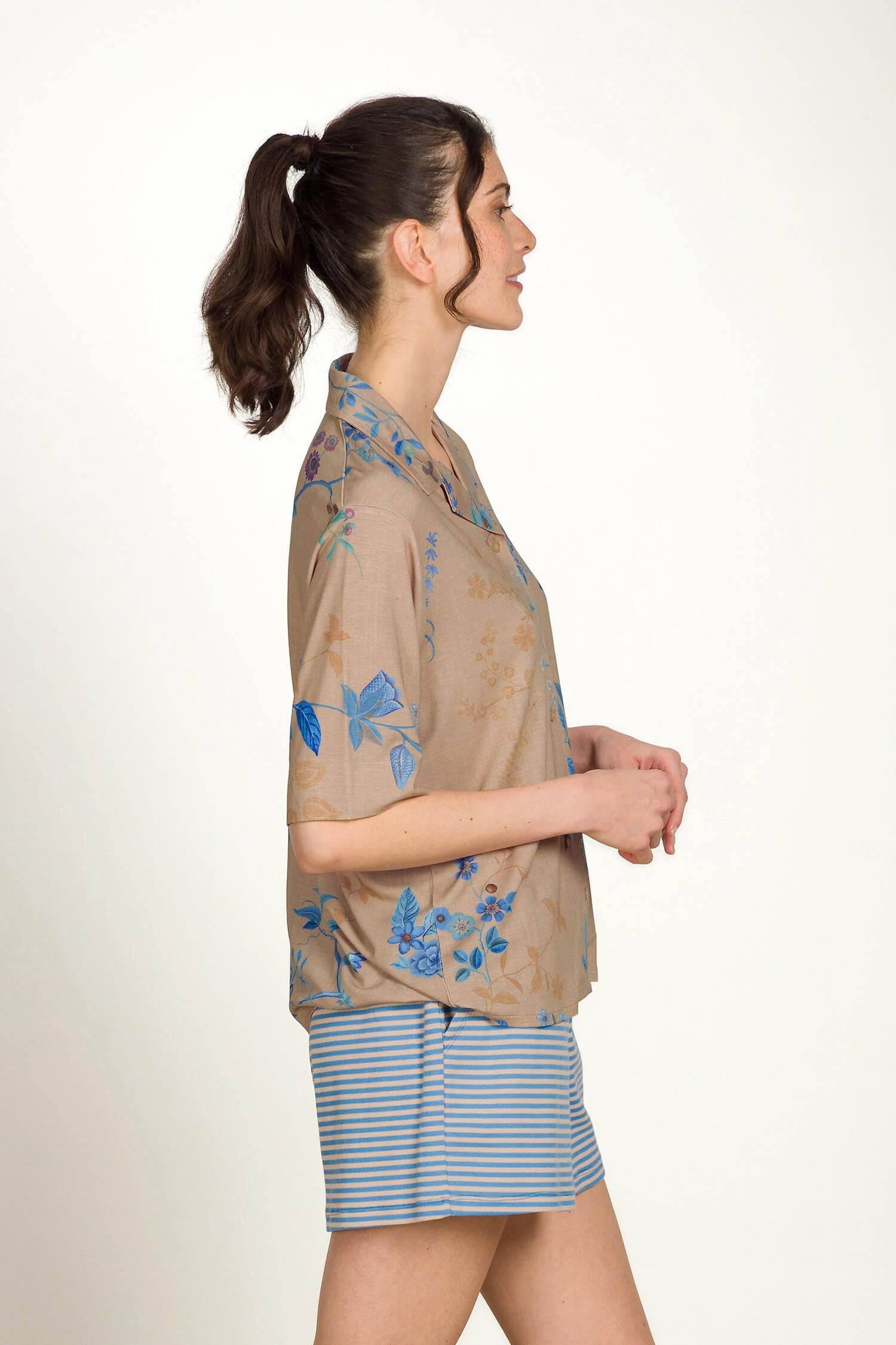 Košile Flora Marigold Blue - Pip Studio