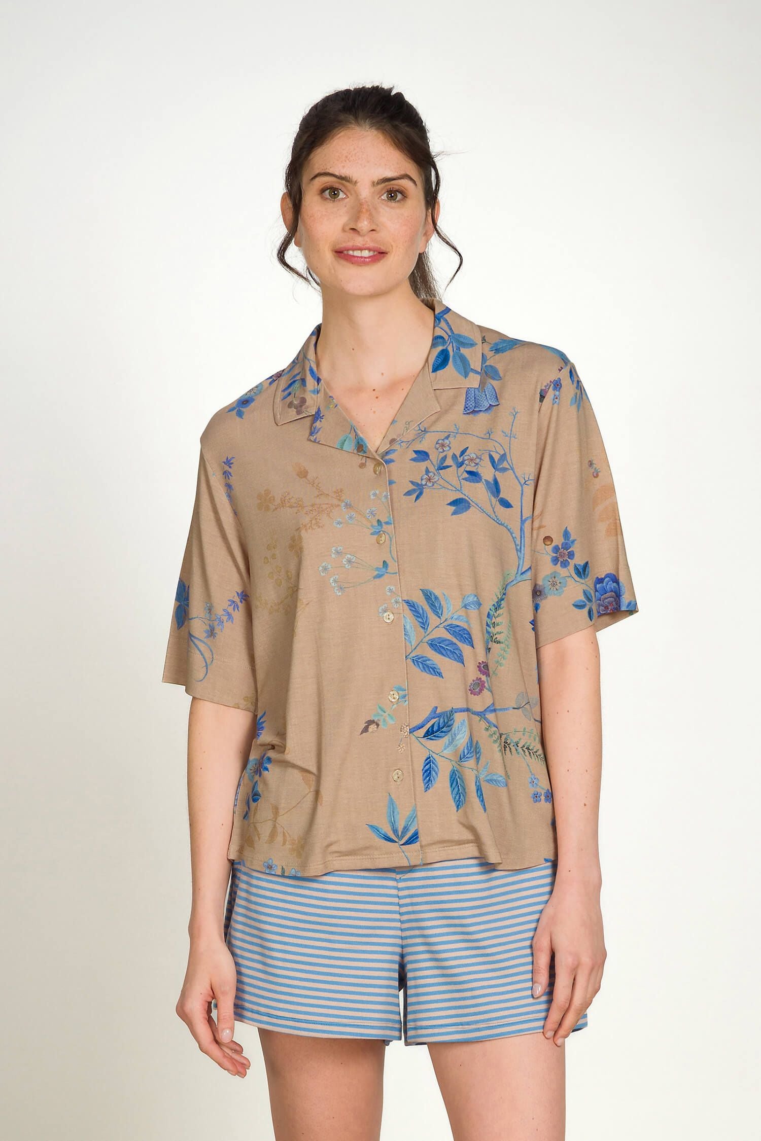 Košile Flora Marigold Blue - Pip Studio