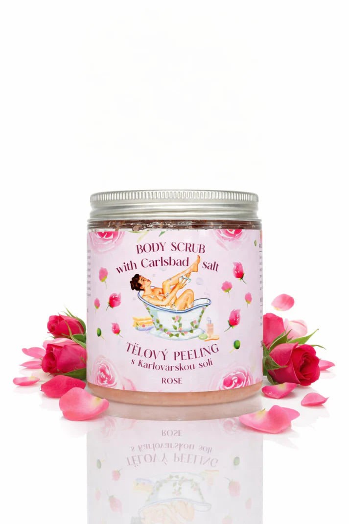 Tělový peeling s karlovarskou solí – Růže