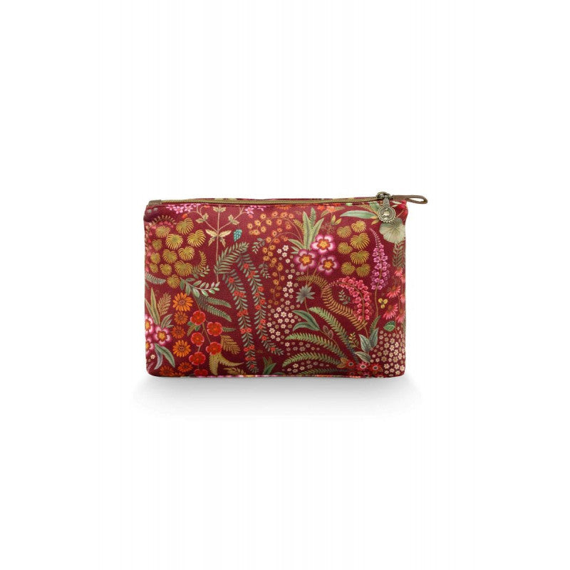 Kosmetiktasche (Set) – Querida Gesteppte Samt-Kombi – Pip Studio (rot)