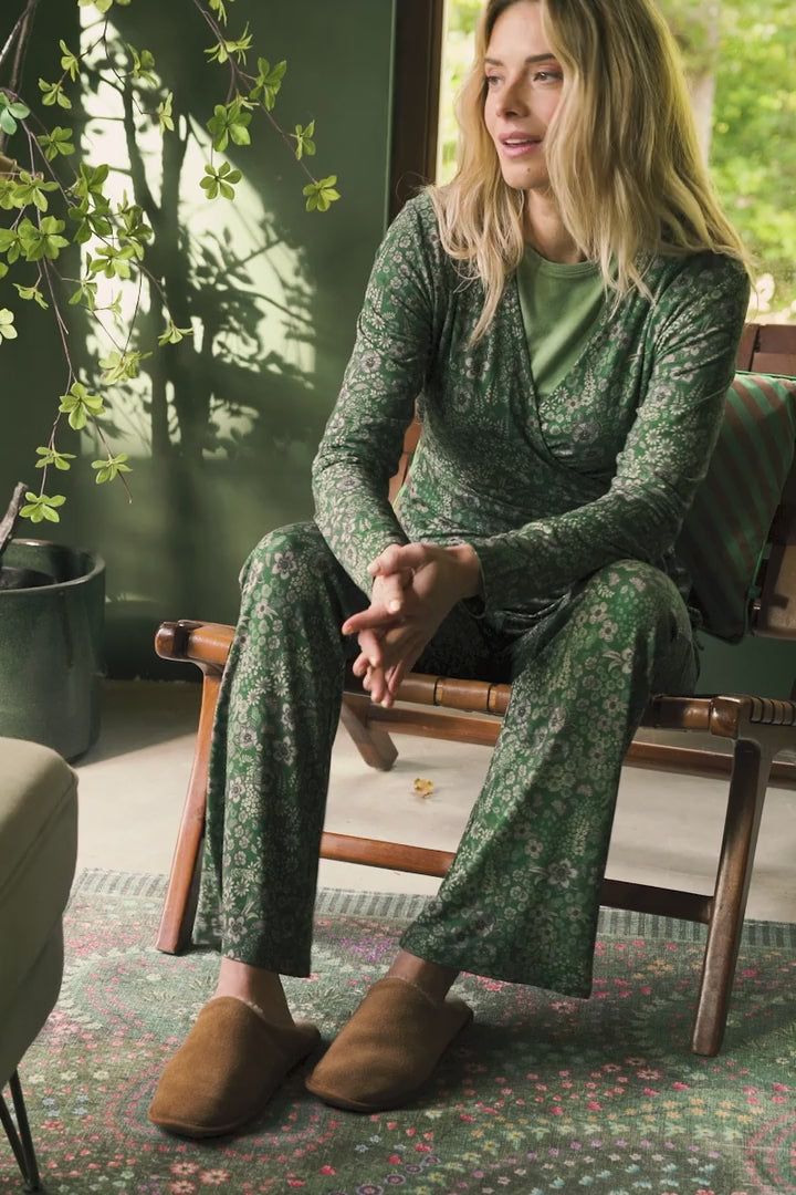 Triko s dlouhým rukávem Teagan Vest – Daisy Dreams Green - Pip Studio