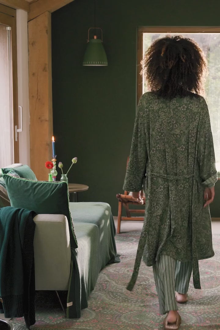 Dlouhé kalhoty Belin – Kente Stripe Green - Pip Studio
