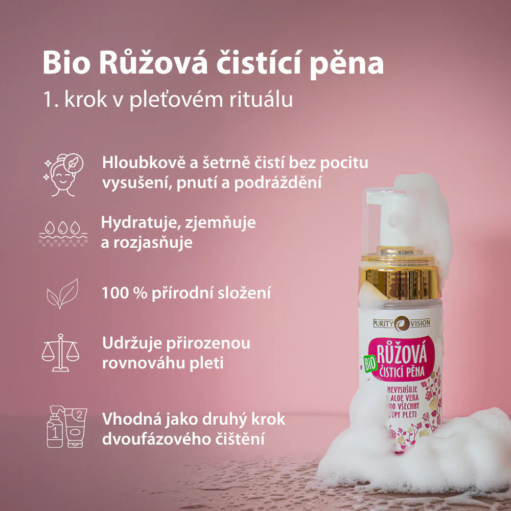 Bio-Reinigungsschaum in Rosa
