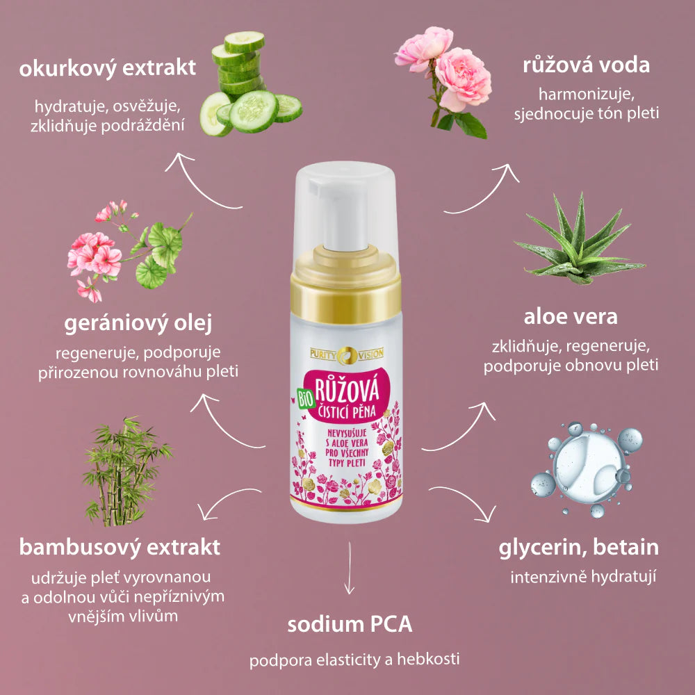 Bio-Reinigungsschaum in Rosa