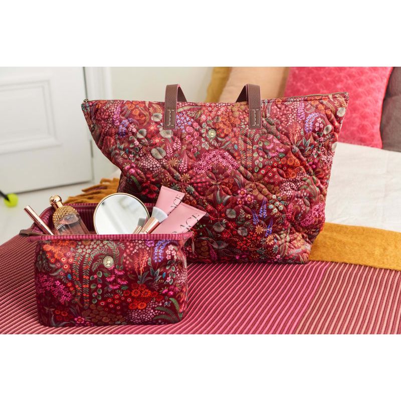 Kosmetiktasche (mittelgroß) – Cooper Querida Velvet - Pip Studio (rot)