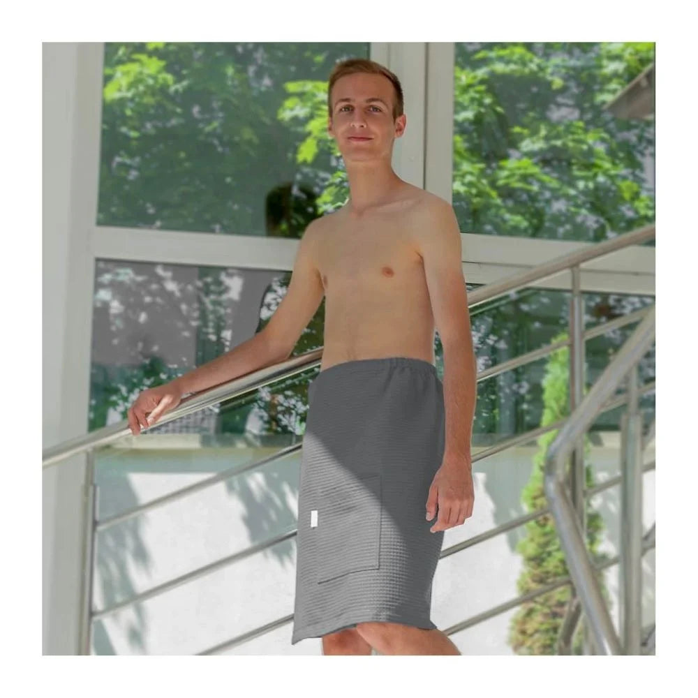 Herren-Waffelkilt – Graphit