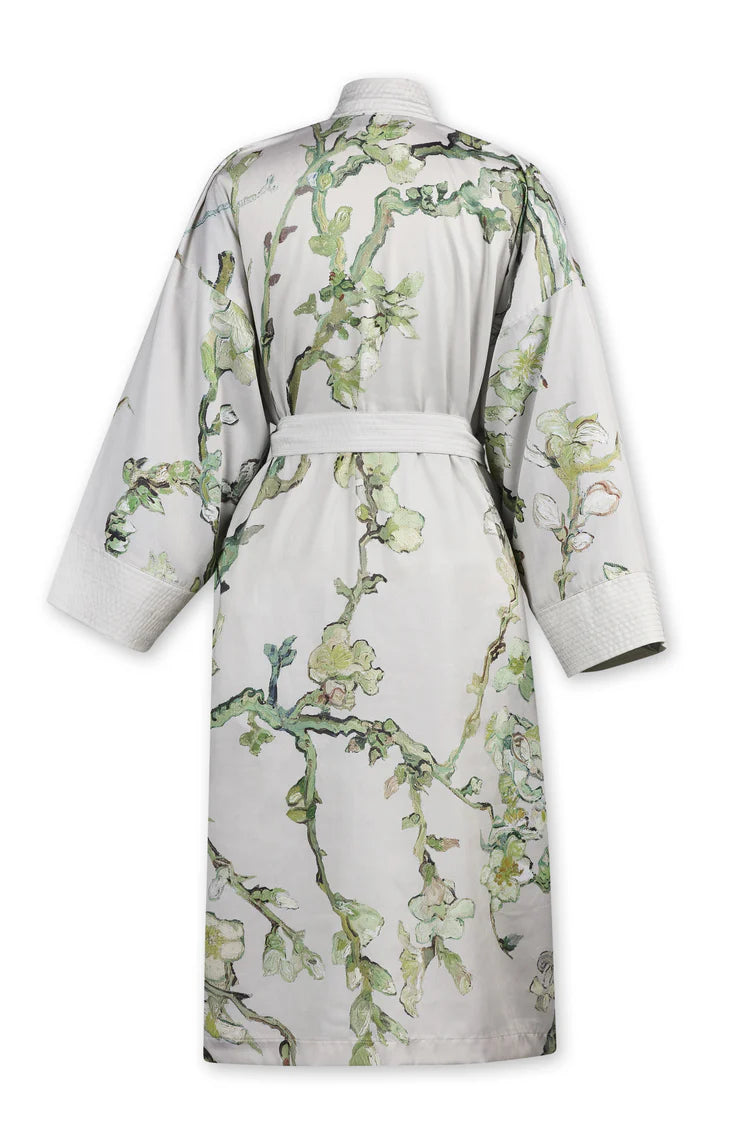 Van Gogh Satin Kimono Sakura Blue